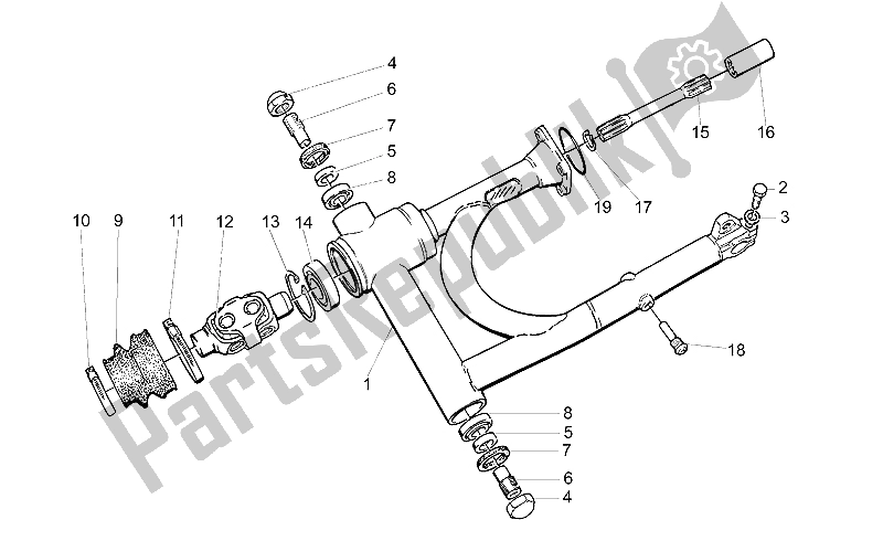 Tutte le parti per il Forcellone del Moto-Guzzi California Special 1100 1999