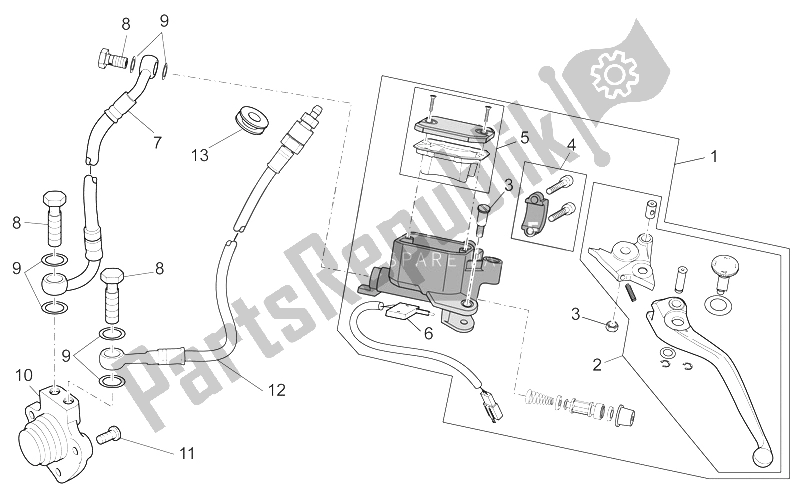 Tutte le parti per il Controllo Della Frizione Completo del Moto-Guzzi Griso S E 1200 8V 2015
