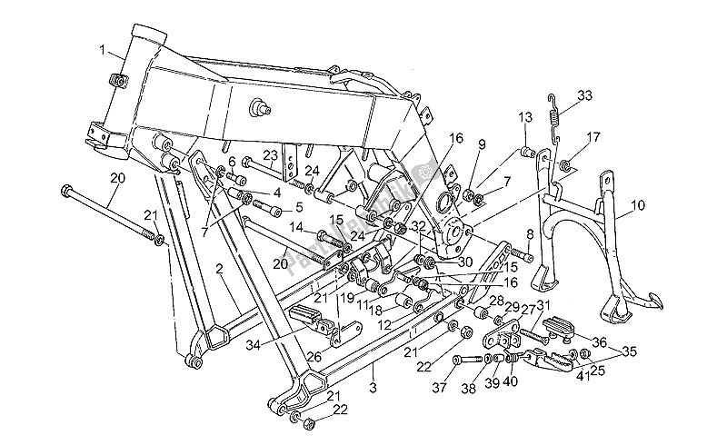 Toutes les pièces pour le Cadre du Moto-Guzzi Quota 1000 1992