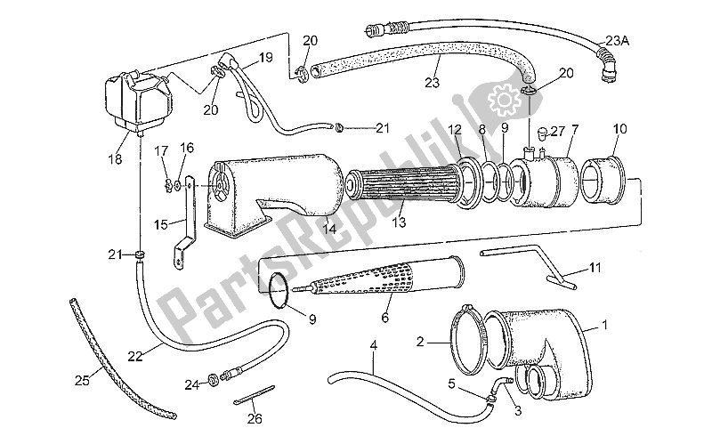 Toutes les pièces pour le Filtre à Air du Moto-Guzzi Nevada 350 1993