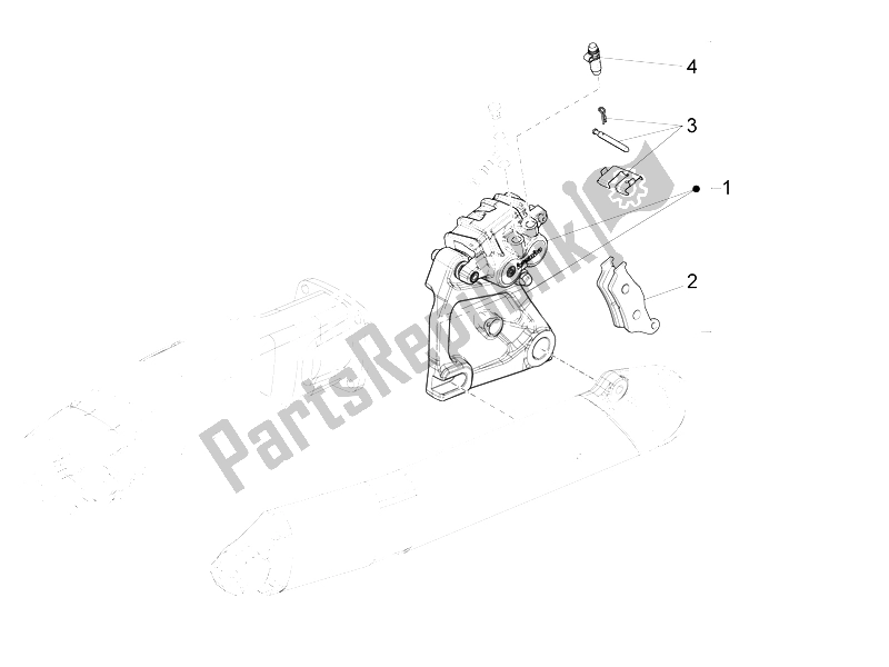 Tutte le parti per il Pinza Freno Posteriore del Moto-Guzzi Audace 1400 2015