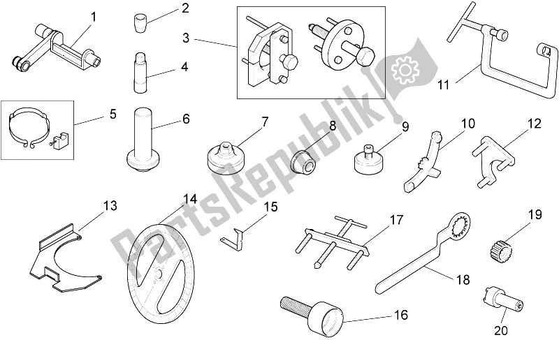 Toutes les pièces pour le Outils Spécifiques I du Moto-Guzzi Breva V IE 1100 2005