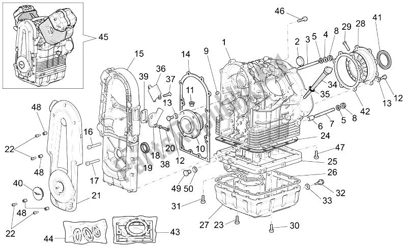 Tutte le parti per il Manovella Caso del Moto-Guzzi Griso V IE 850 2006