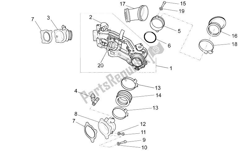Todas las partes para Cuerpo Del Acelerador de Moto-Guzzi Griso S E 1200 8V 2015