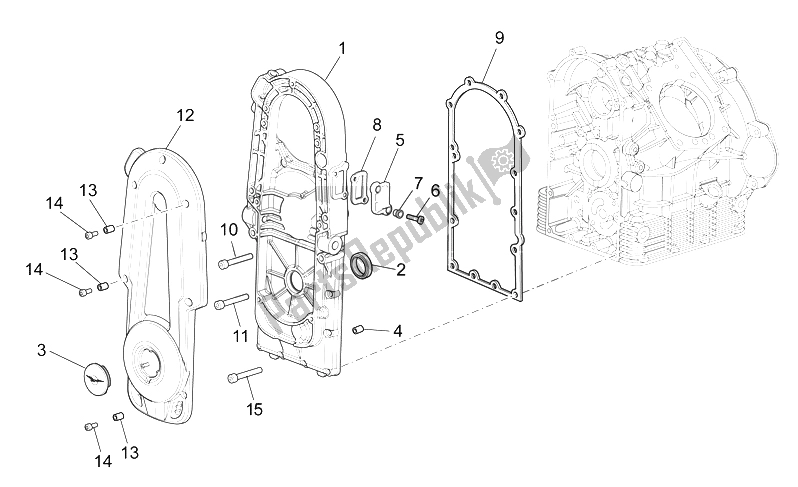 Tutte le parti per il Carter Ii del Moto-Guzzi Stelvio 1200 2008