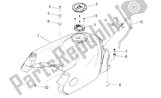 Toutes les pièces pour le Réservoir D'essence du Moto-Guzzi Stelvio 1200 8V STD NTX 2011