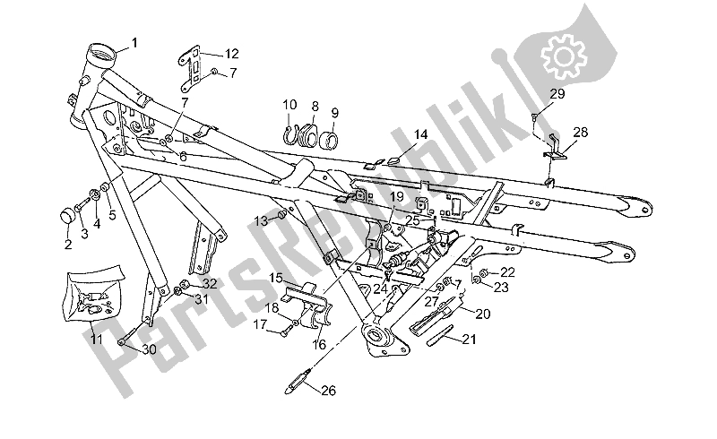 Toutes les pièces pour le Cadre du Moto-Guzzi GT 1000 1987