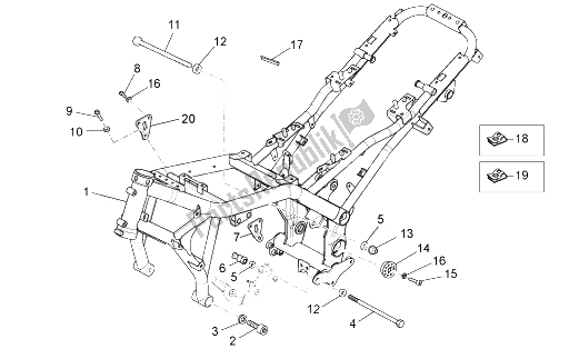 All parts for the Frame of the Moto-Guzzi Stelvio 1200 8V STD NTX 2011