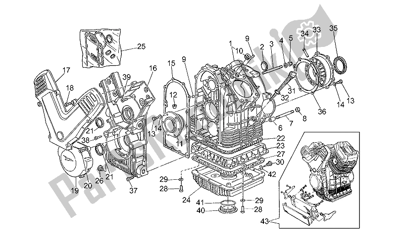 Toutes les pièces pour le Carter du Moto-Guzzi Daytona RS 1000 1997