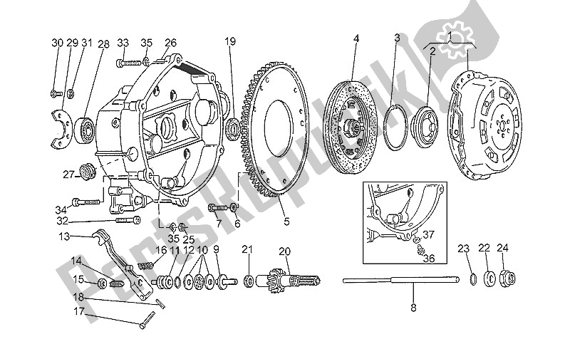 All parts for the Clutch of the Moto-Guzzi Nevada 750 1993