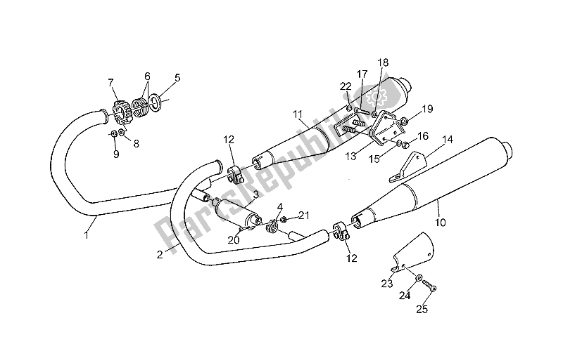 Todas las partes para Unidad De Escape de Moto-Guzzi Nevada Club 750 1998