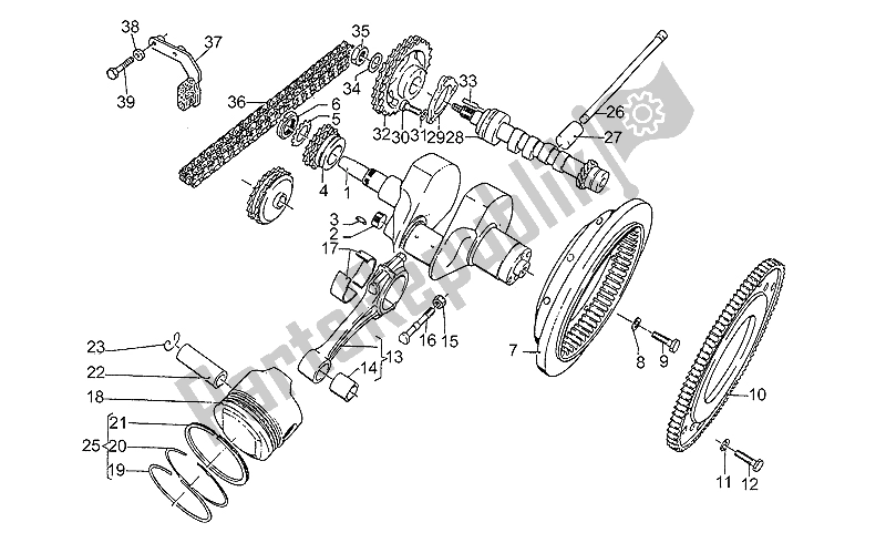 Toutes les pièces pour le Vilebrequin 1991-d du Moto-Guzzi GT 1000 1987