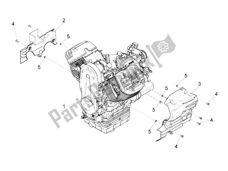 Todas las partes para Palanca Parcial Completa Del Motor de Moto-Guzzi Audace 1400 2015