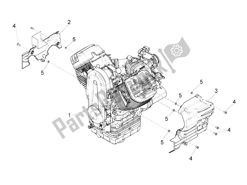 Toutes les pièces pour le Levier Partiel Pour Compléter Le Moteur du Moto-Guzzi Audace 1400 2015