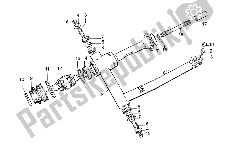 Todas as partes de Braço Oscilante do Moto-Guzzi SP III 1000 1989