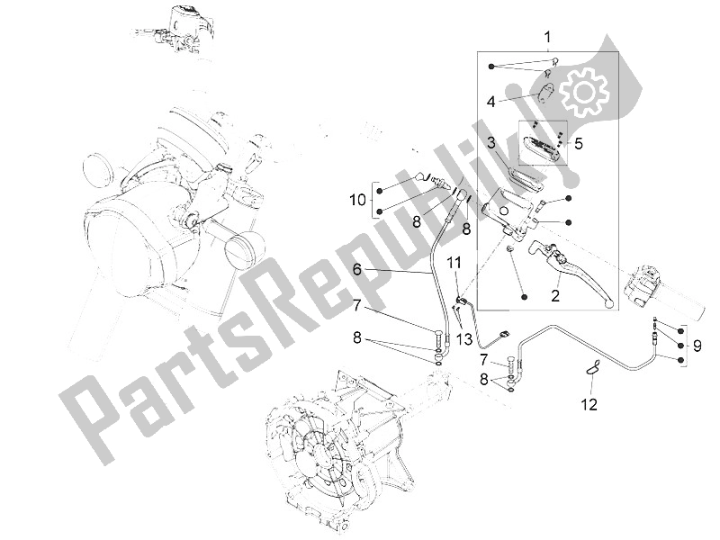 All parts for the Clutch Control of the Moto-Guzzi Eldorado 1400 USA 2016