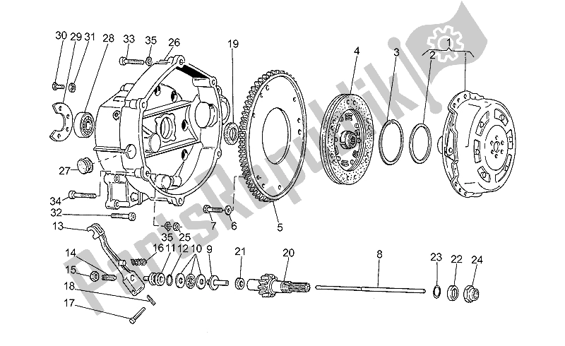All parts for the Clutch of the Moto-Guzzi Targa 750 1990