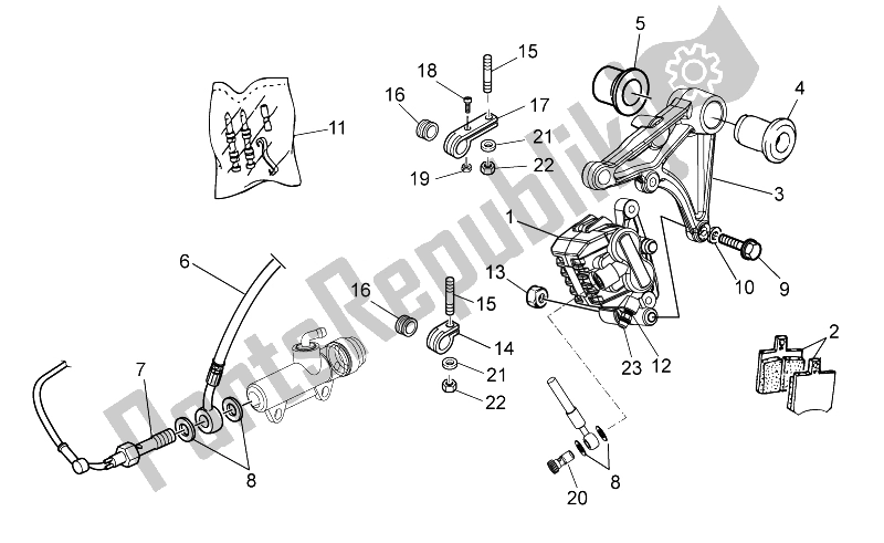 Toutes les pièces pour le étrier De Frein Arrière du Moto-Guzzi V7 Special 750 2014