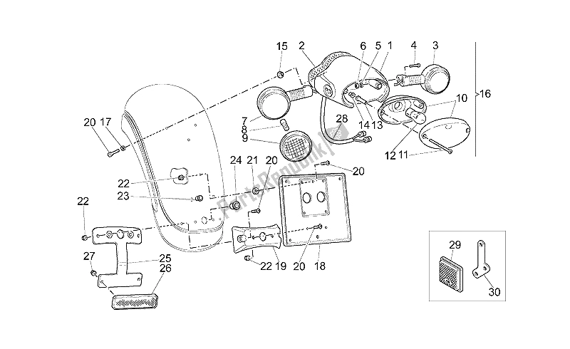 Toutes les pièces pour le Feu Arrière du Moto-Guzzi California EV Touring 80 1100 2001