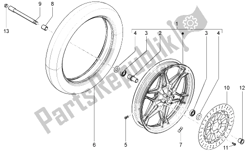 Tutte le parti per il Ruota Anteriore Ii del Moto-Guzzi V7 Stone 750 2014