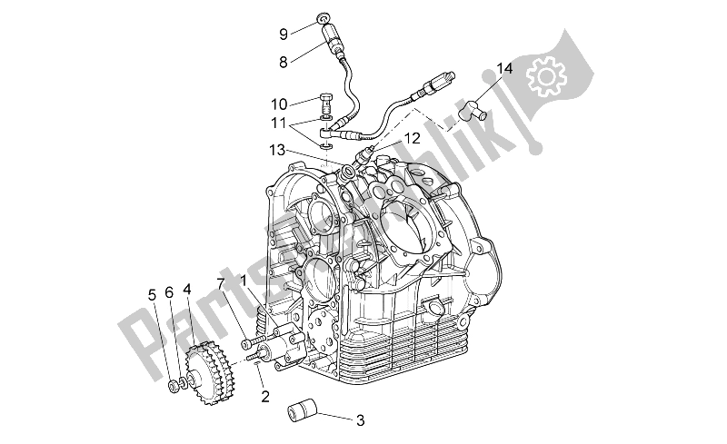 All parts for the Oil Pump I of the Moto-Guzzi Breva V IE 1100 2005