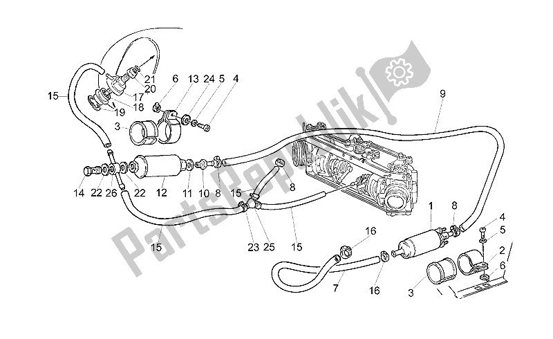 Toutes les pièces pour le Approvisionnement Ii du Moto-Guzzi California EV V 11 USA 1100 1997