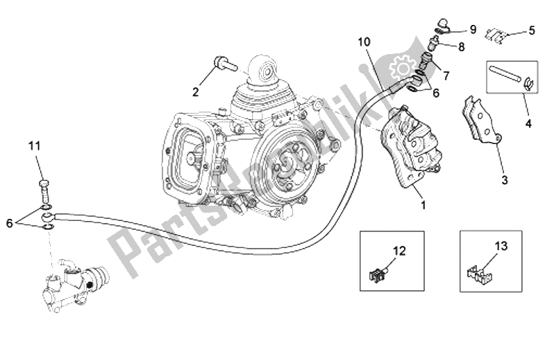 Toutes les pièces pour le étrier De Frein Arrière du Moto-Guzzi Bellagio 940 2007