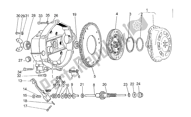 Tutte le parti per il Frizione del Moto-Guzzi V 35 Florida 350 1986