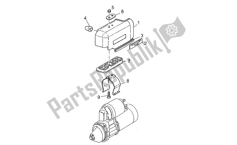 Toutes les pièces pour le Couvercle Du Démarreur du Moto-Guzzi California EV V 11 USA 1100 1997