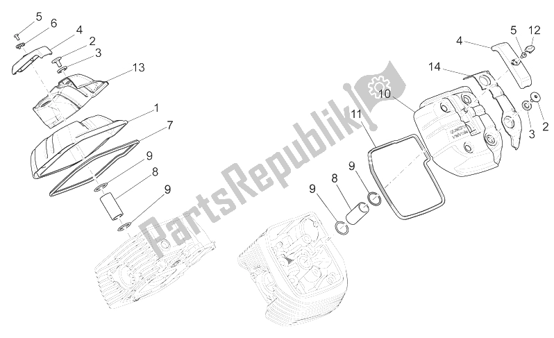 Toutes les pièces pour le Couverture De Tête du Moto-Guzzi Stelvio 1200 2008