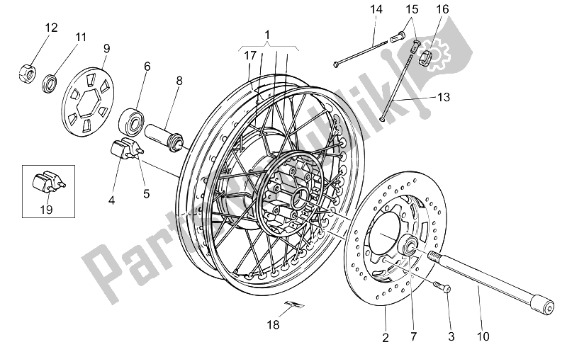 Todas las partes para Rueda Trasera de Moto-Guzzi Nevada Base Club 750 2002