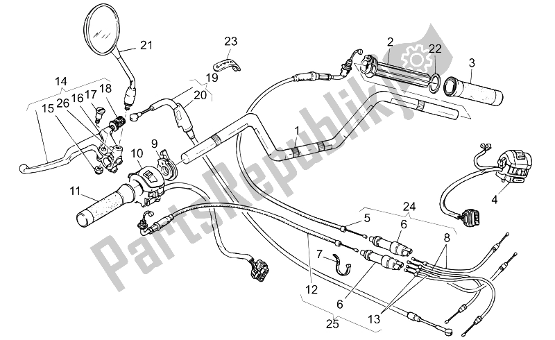 Todas las partes para Manillar - Controles de Moto-Guzzi Nevada Base Club 750 2002