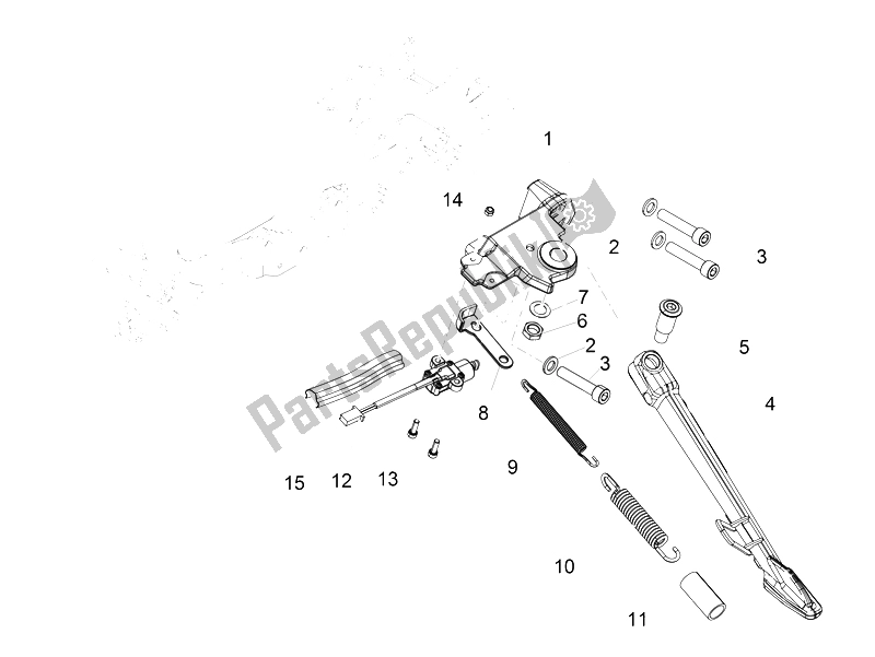 Toutes les pièces pour le Béquille Centrale du Moto-Guzzi Eldorado 1400 2015