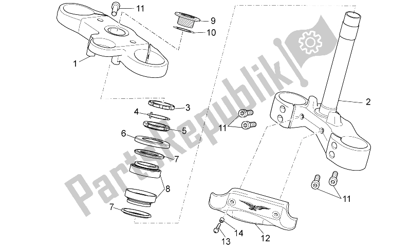 Toutes les pièces pour le Pilotage du Moto-Guzzi Stelvio 1200 2008