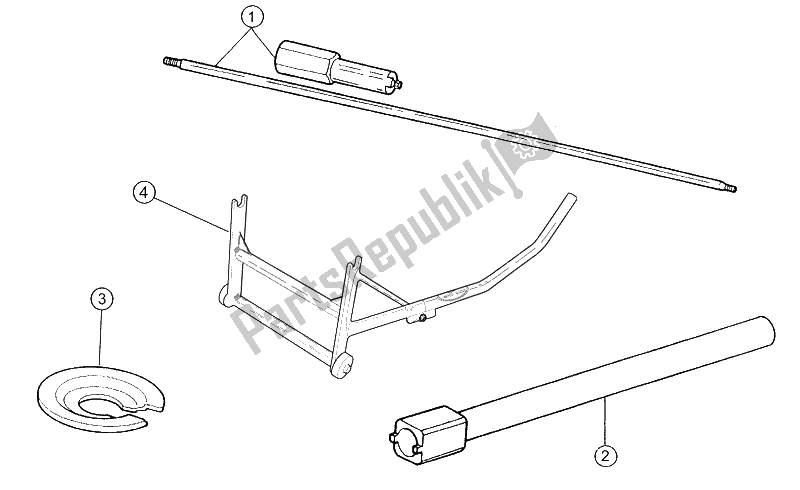 All parts for the Special Tools-front Fork of the Moto-Guzzi Daytona Racing 1000 1996