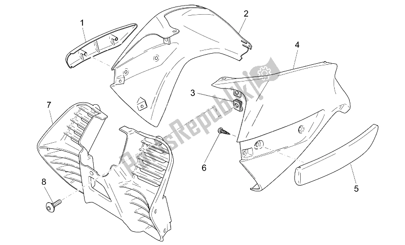 All parts for the Front Body - Duct of the Moto-Guzzi Breva IE 750 2003