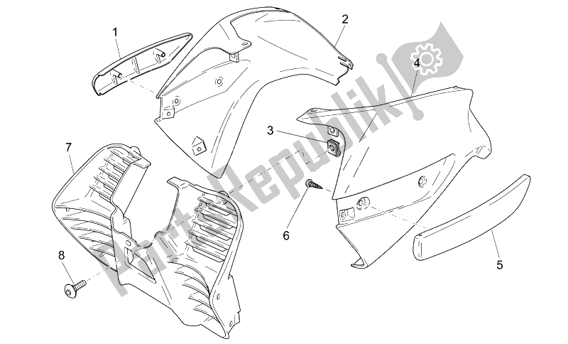 Todas las partes para Cuerpo Frontal - Conducto de Moto-Guzzi Breva IE 750 2003