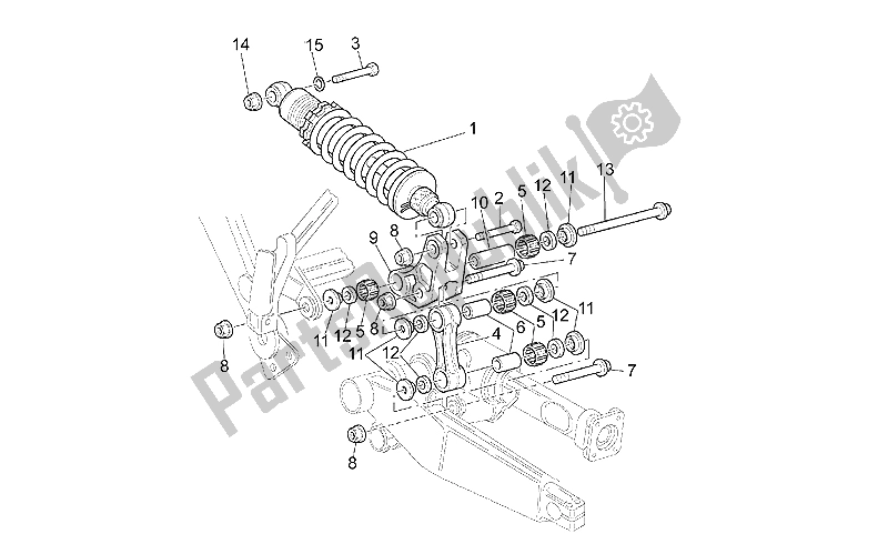 Toutes les pièces pour le Amortisseur Arrière du Moto-Guzzi Quota ES 1100 1998