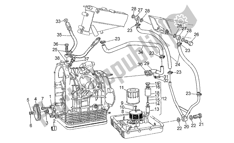 Toutes les pièces pour le La Pompe à Huile du Moto-Guzzi Sport Carburatori 1100 1994