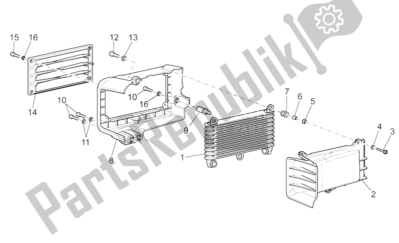 All parts for the Oil Radiator of the Moto-Guzzi Griso S E 1200 8V 2015