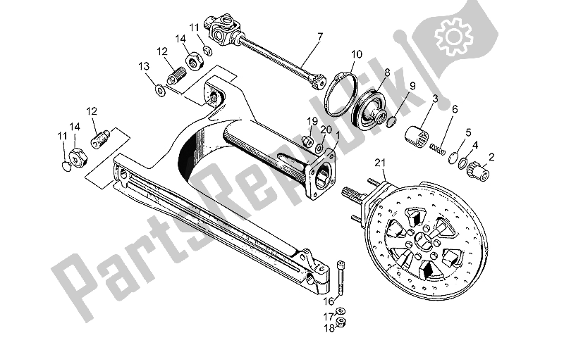 Todas las partes para Brazo Oscilante de Moto-Guzzi Targa 750 1990