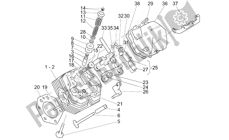 Todas las partes para Cabezas de Moto-Guzzi California Alum TIT PI CAT 1100 2003