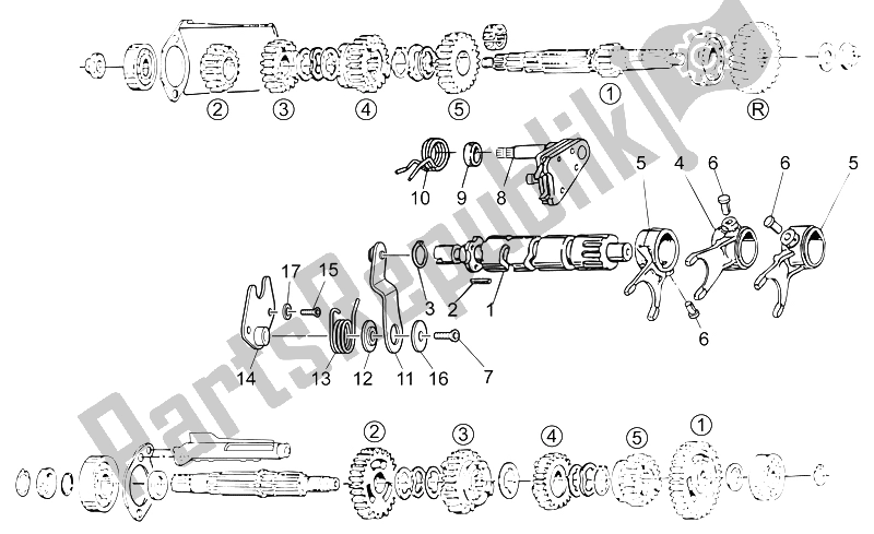 Toutes les pièces pour le Sélecteur De Boîte De Vitesses du Moto-Guzzi V7 Classic 750 2008