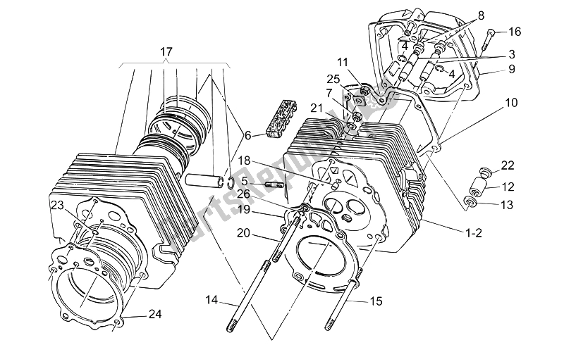 Todas las partes para Cabeza De Cilindro de Moto-Guzzi Nevada Base Club 750 2002