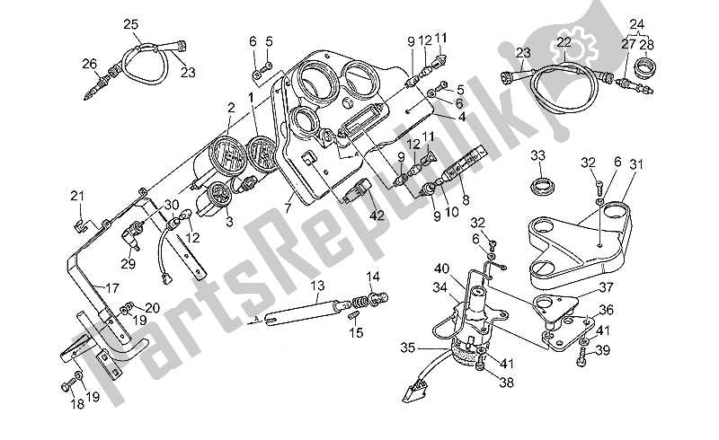 Toutes les pièces pour le Tableau De Bord 1990 du Moto-Guzzi LE Mans 1000 1985