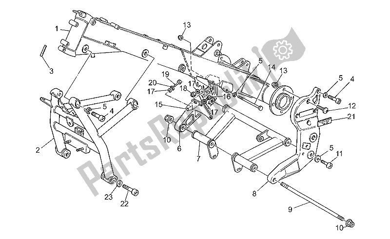 All parts for the Frame of the Moto-Guzzi Sport Corsa 1100 1998