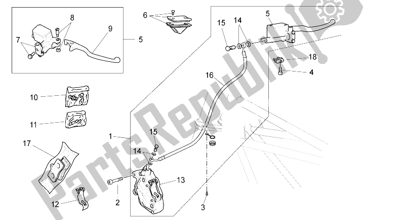 Toutes les pièces pour le Système De Freinage Avant du Moto-Guzzi Breva IE 750 2003