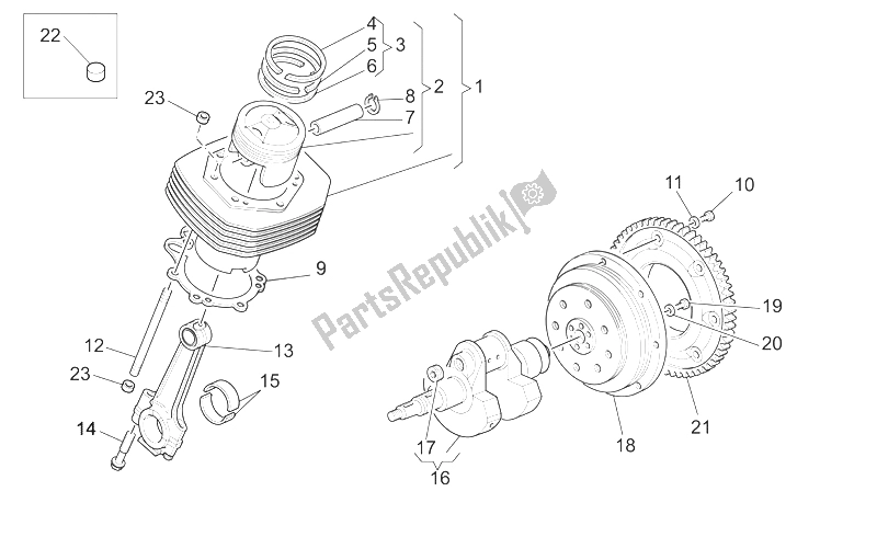 Toutes les pièces pour le Vilebrequin Cpl. Du Moto-Guzzi Griso V IE 850 2006