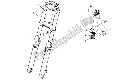 All parts for the Front Fork I of the Moto-Guzzi V7 Special 750 2014