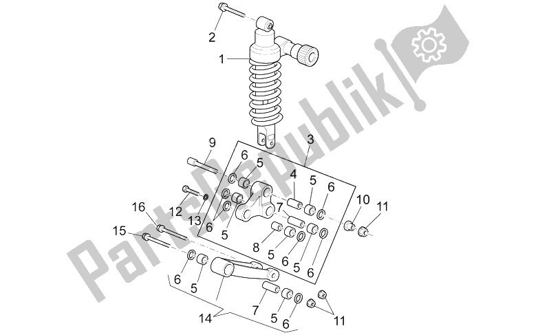 All parts for the Connecting Rod - Rear Shock Abs. Of the Moto-Guzzi Griso S E 1200 8V 2015